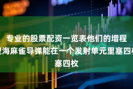 专业的股票配资一览表他们的增程型海麻雀导弹能在一个发射单元里塞四枚